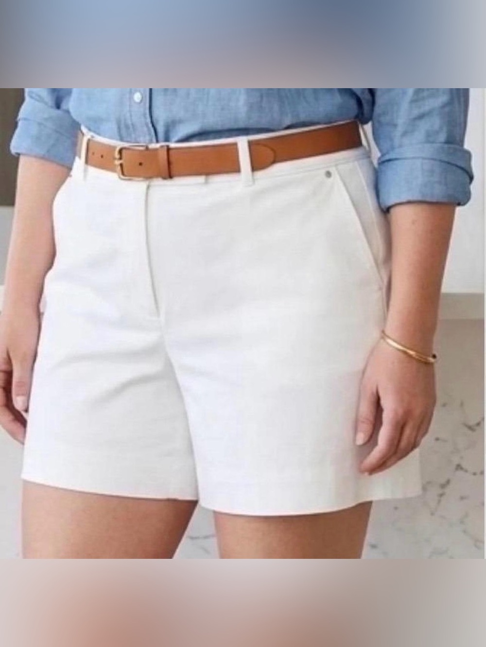 White House Black Market White Tailored 5” Shorts